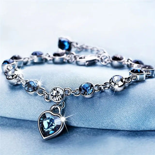 Charlene Ocean Heart Glow Bracelet | White Gold