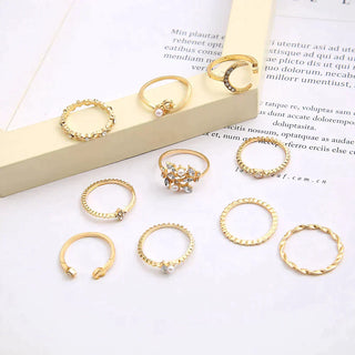 Diana™ | Silver and Gold Ring Set (10 Pairs)