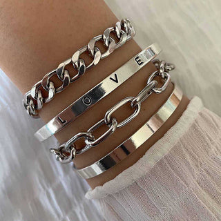 Michael Brent Bracelet Set | White Gold