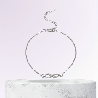 Abby | Delicate Charm Infinity | Silver Anklet